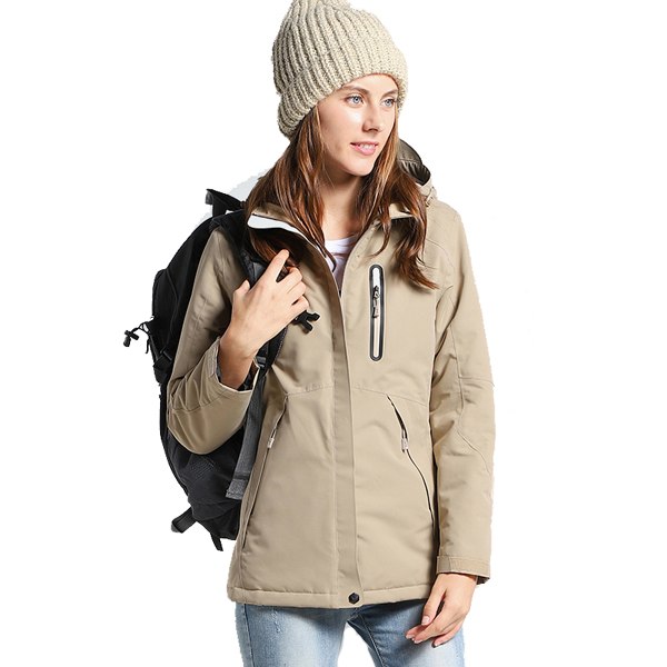 Men Women Winter Thick USB Heating Cotton Jacket Outdoor Waterproof Windbreaker