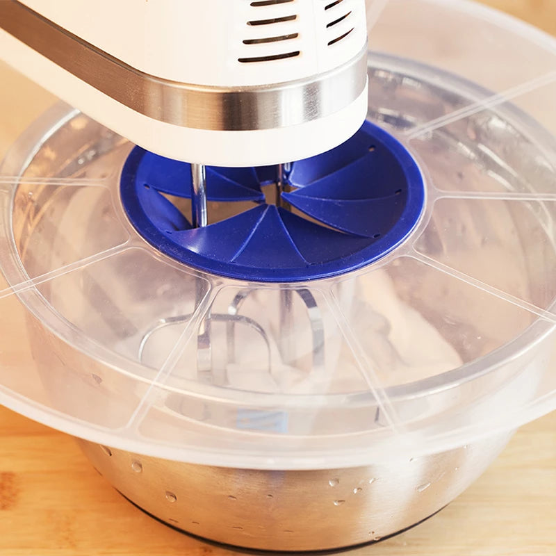 Plastic Eggs Mixer Anti Splash Lid Gadget for Egg Beater Bowl Cover Paste Cake