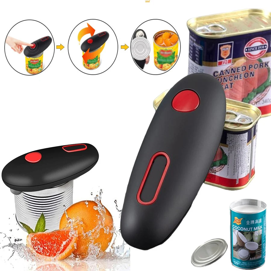 Electric Can Opener Automatic Jar Bottle Machine One Touch Portable Kitchen