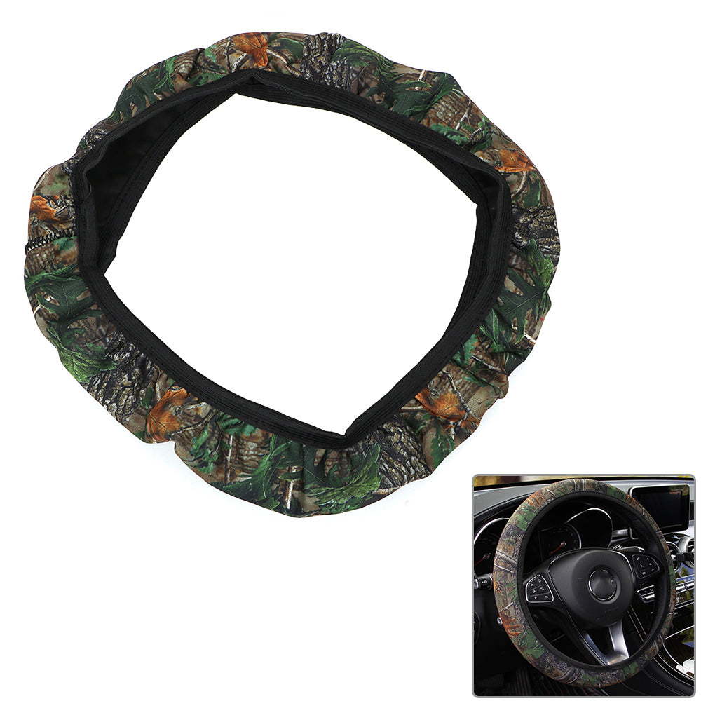 Camouflage Car Steering-wheel Cover Styling SBR Lycra Steering Auto Interior