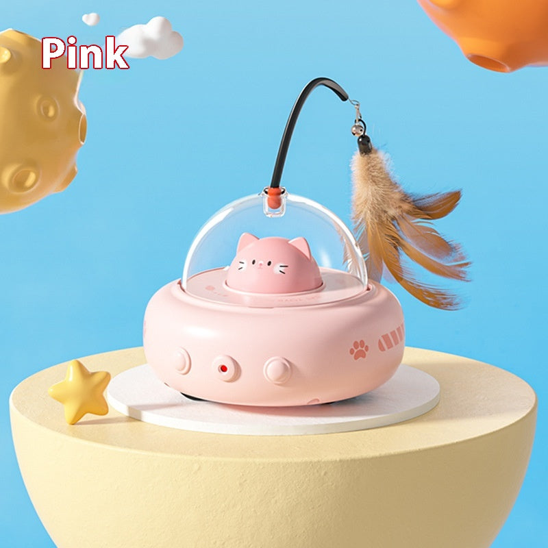 Smart Teaser Cat Toy Electric UFO Stick With Bell Training Pet Toys Replaceable