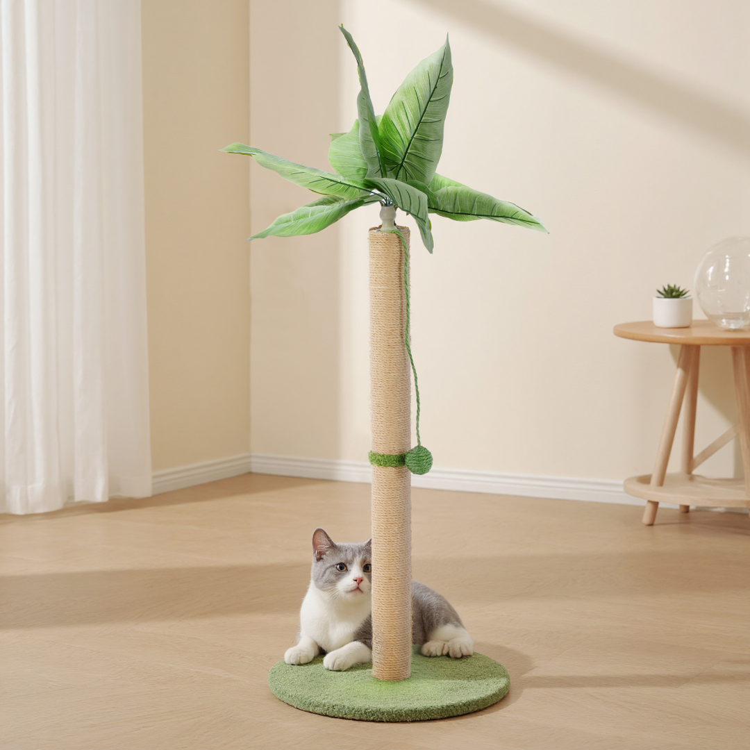Cat Scratching Post, 33 Scratcher Tall Posts With Dangling Ball For Indoor Cats