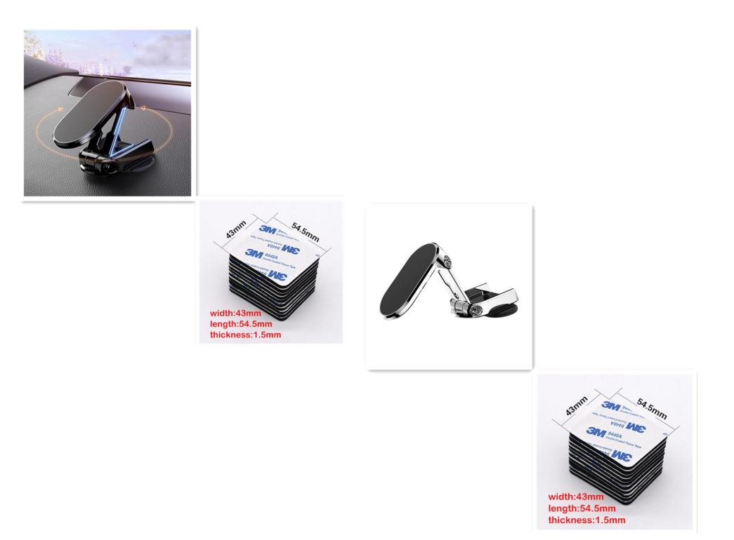 Rotate Metal Magnetic Car Phone Holder Foldable Universal Mobile Stand Air Vent