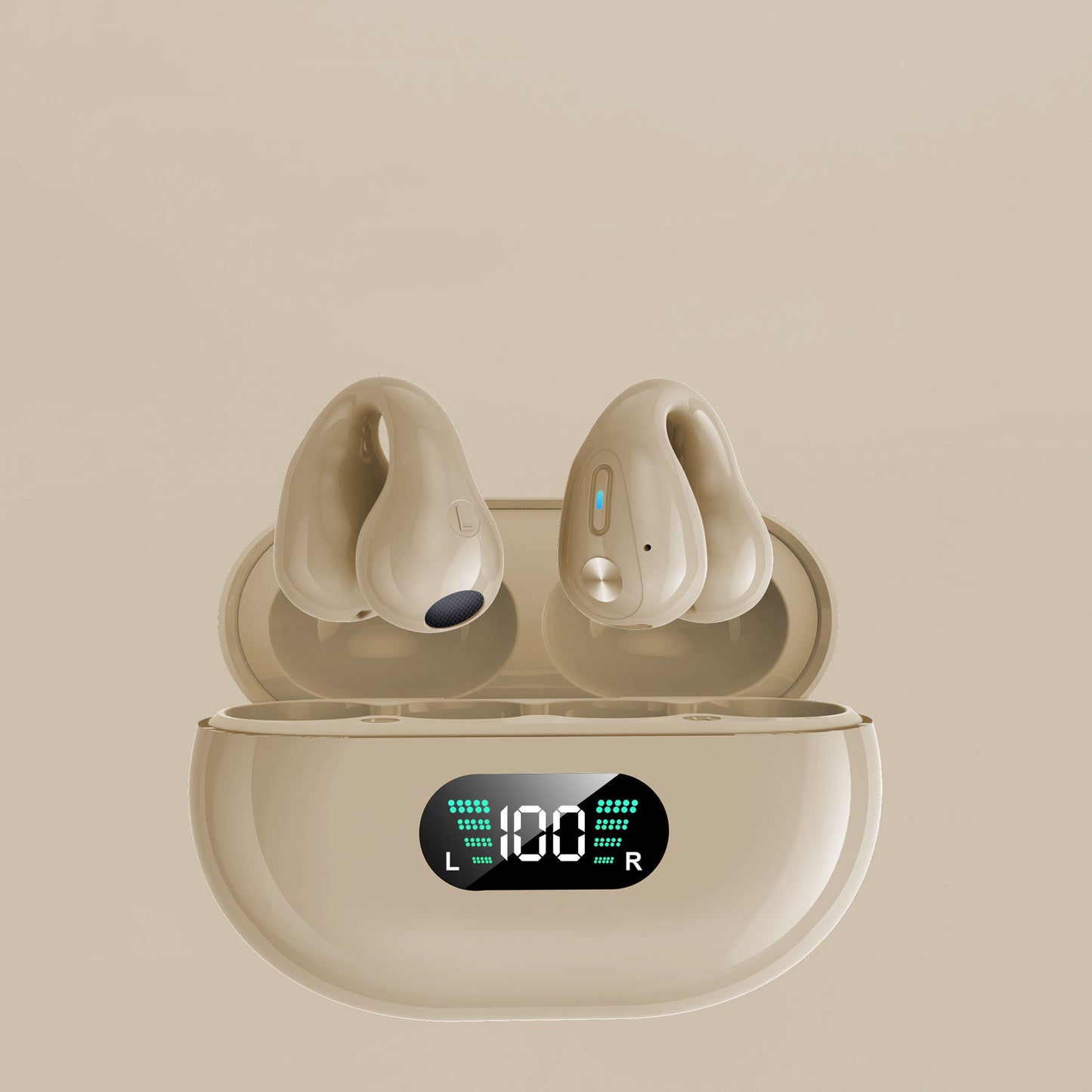 Bone Conduction Headphones TWS Earbuds Ear Clip Bluetooth 5.3 Touch Wireless