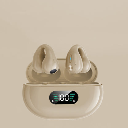 Bone Conduction Headphones TWS Earbuds Ear Clip Bluetooth 5.3 Touch Wireless