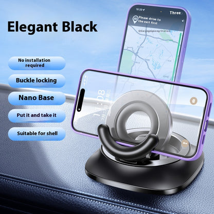 Magnetic Phone Holder With Vacuum Suction Foldable Adjustable Car Mount Bracket