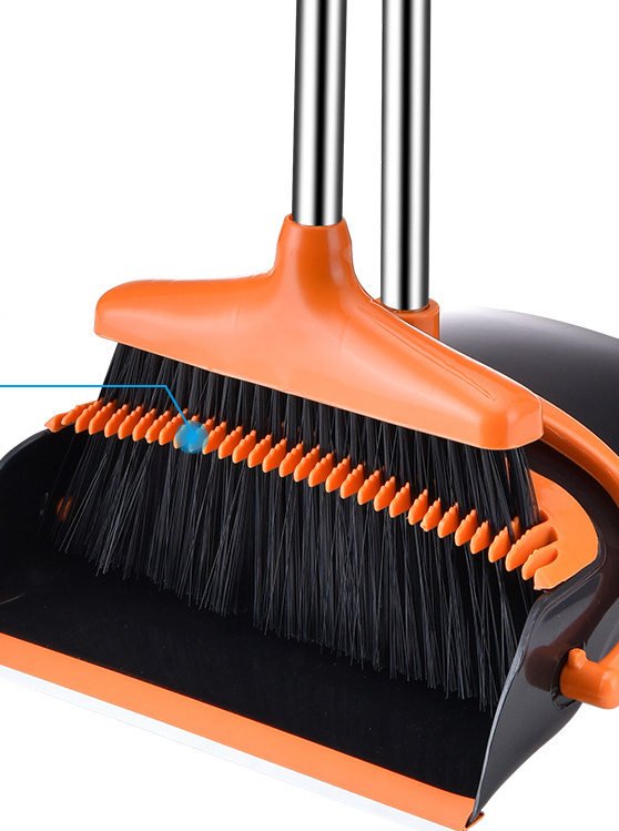 Stable Space-saving Broom And Dustpan For Office Classroom Home Kitchen