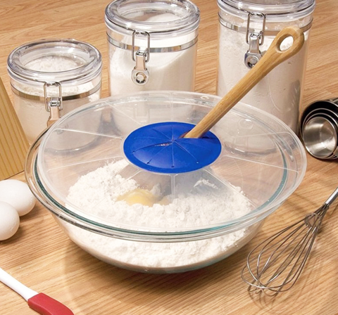Plastic Eggs Mixer Anti Splash Lid Gadget for Egg Beater Bowl Cover Paste Cake