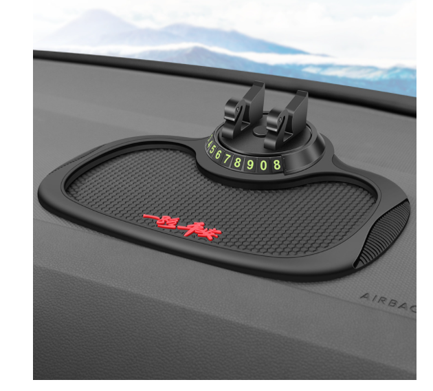 Non-Slip Car Phone Pad For 4-in-1 Parking Number Card Anti-Slip Mat Auto Holder