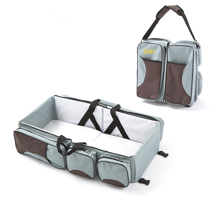 Multi function Mommy bag type baby portable bed folding sleeping basket outdoors