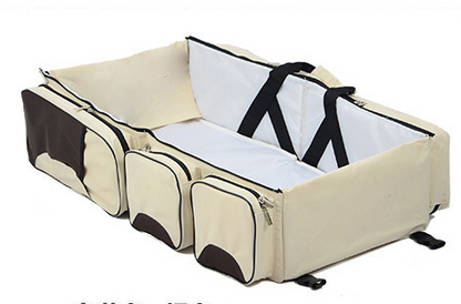 Multi function Mommy bag type baby portable bed folding sleeping basket outdoors