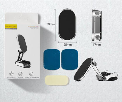 Rotate Metal Magnetic Car Phone Holder Foldable Universal Mobile Stand Air Vent