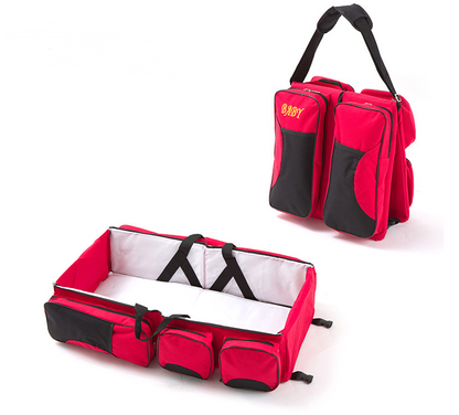 Multi function Mommy bag type baby portable bed folding sleeping basket outdoors