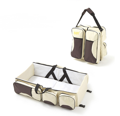 Multi function Mommy bag type baby portable bed folding sleeping basket outdoors