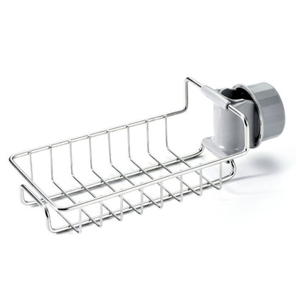 Adjustable Sink Drain Rack Sponge Storage Faucet Holder Soap Drainer Shelf