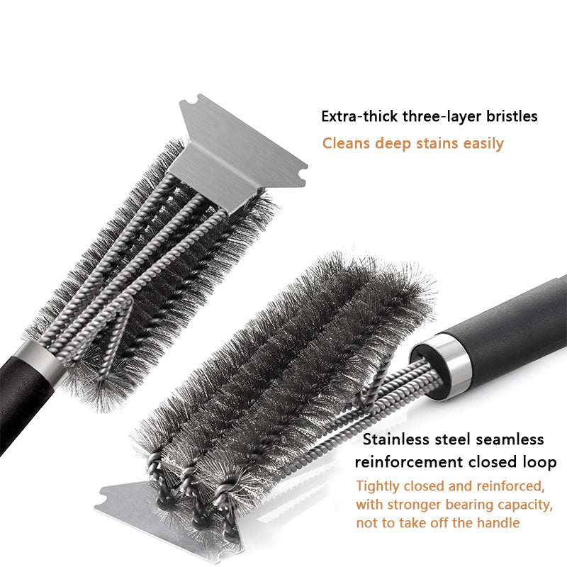 BBQ Grill Barbecue Kit Cleaning Brush Stainless Steel Kitchen Accessories