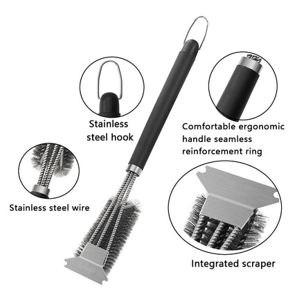 BBQ Grill Barbecue Kit Cleaning Brush Stainless Steel Kitchen Accessories