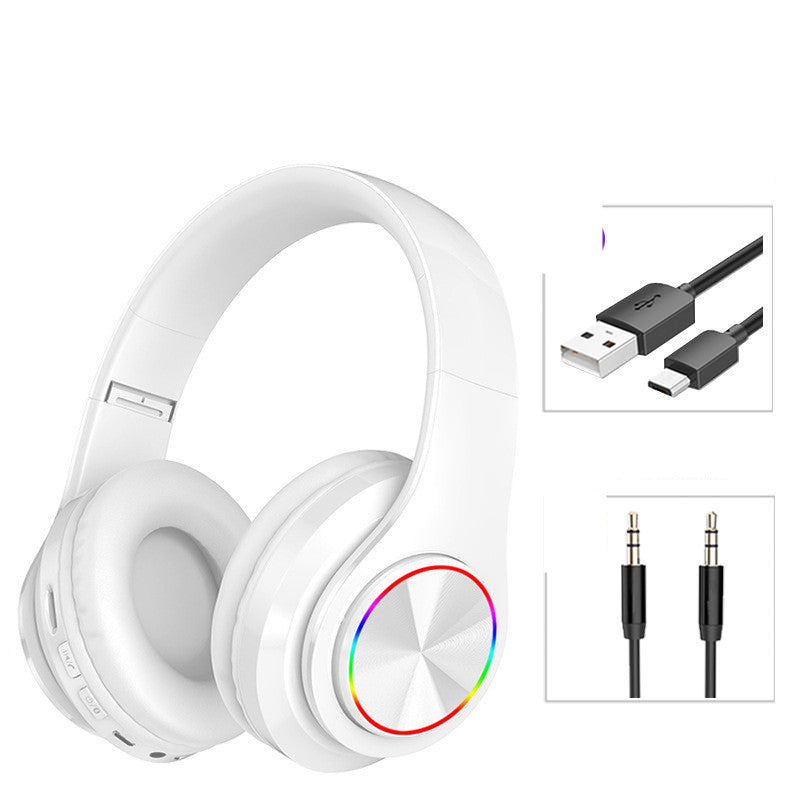 LED Wireless Bluetooth Headphones Gaming Headsets Sport Earphone With Support