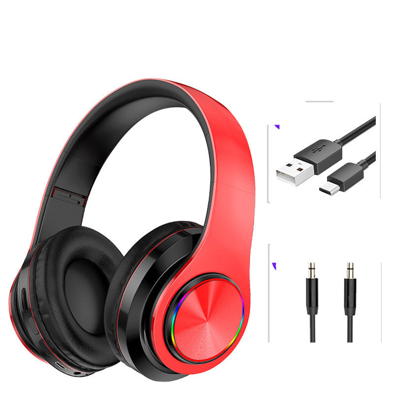 LED Wireless Bluetooth Headphones Gaming Headsets Sport Earphone With Support