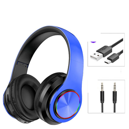 LED Wireless Bluetooth Headphones Gaming Headsets Sport Earphone With Support
