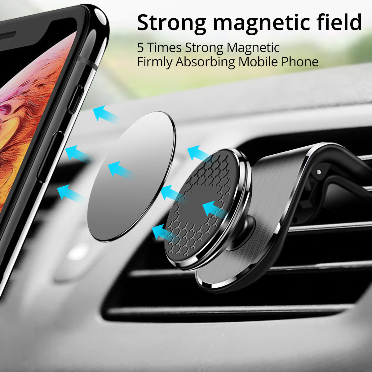 Magnetic Car Phone Holder Air Vent Magnet Mount Smartphone Rotation Bracket