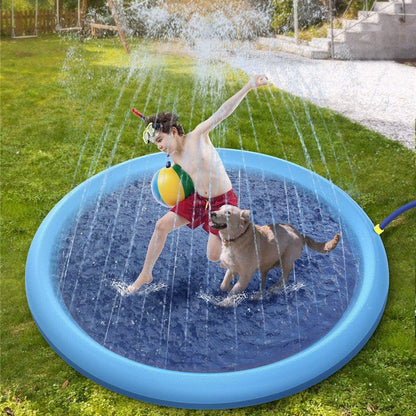 Non-Slip Splash Pad For Kids And Pet Dog Pool Summer Outdoor Water Toys Fun