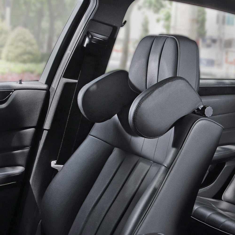 Car headrest pillow Sleep Adjustable Side Soft Travel Seat Auto Leather Support