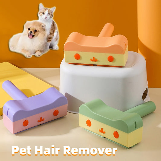 Pet Hair Roller Remover Lint Brush 2-Way Dog Cat Comb Tool Convenient Cleaning