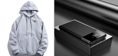 Outdoor Electric USB Heating Sweaters Hoodies Men Winter Warm Heated Clothes