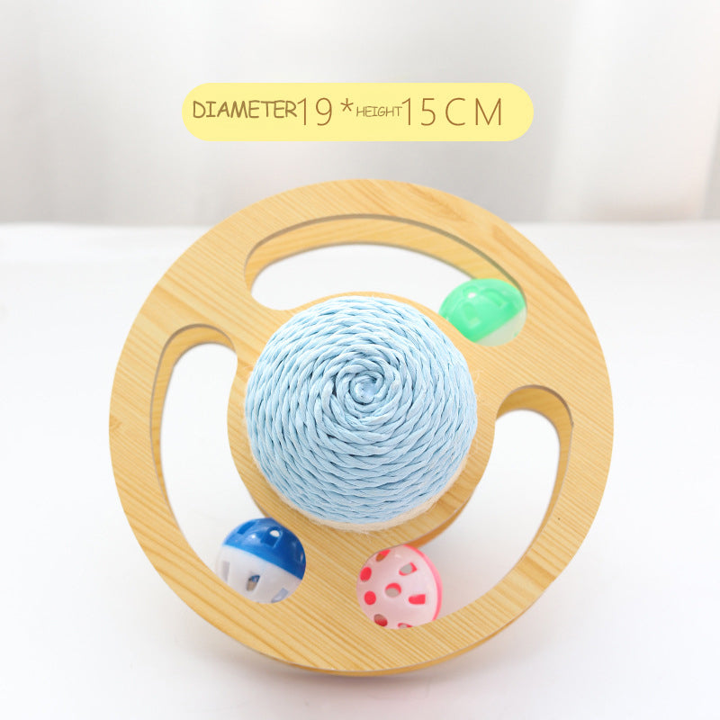 Sisal Rope Cat Scratcher Ball Toys Interactive Scratching Post Kitten Toy