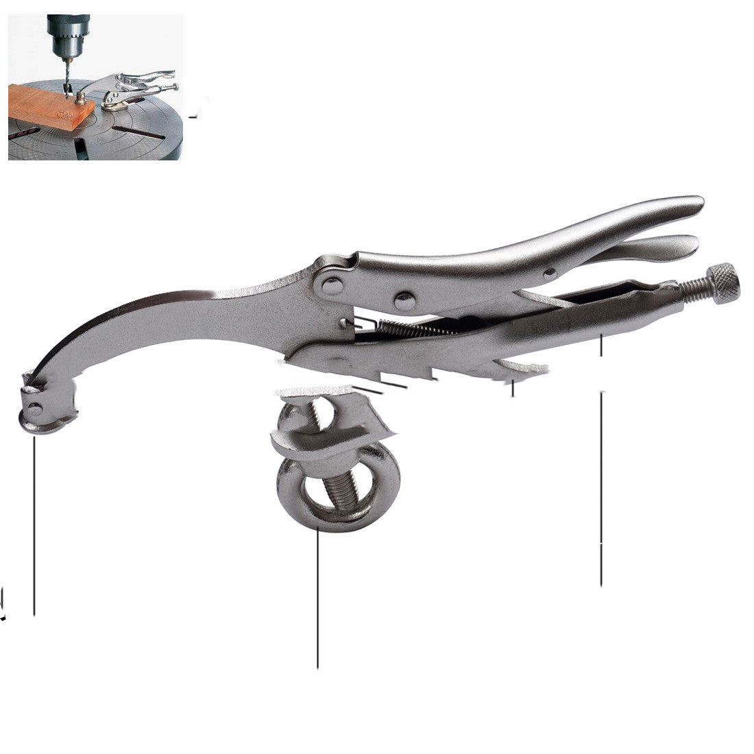 9-inch Nail Rhinestones Clamp Vise Grips Table Fixed Block Hardware Tools