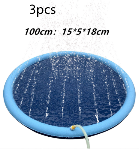 Non-Slip Splash Pad For Kids And Pet Dog Pool Summer Outdoor Water Toys Fun