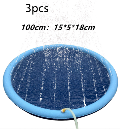 Non-Slip Splash Pad For Kids And Pet Dog Pool Summer Outdoor Water Toys Fun
