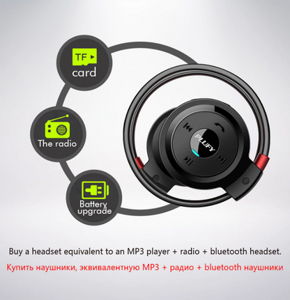 PLUFY Sports Bluetooth Headset Wireless Headphones Earphones Running Ecouteur