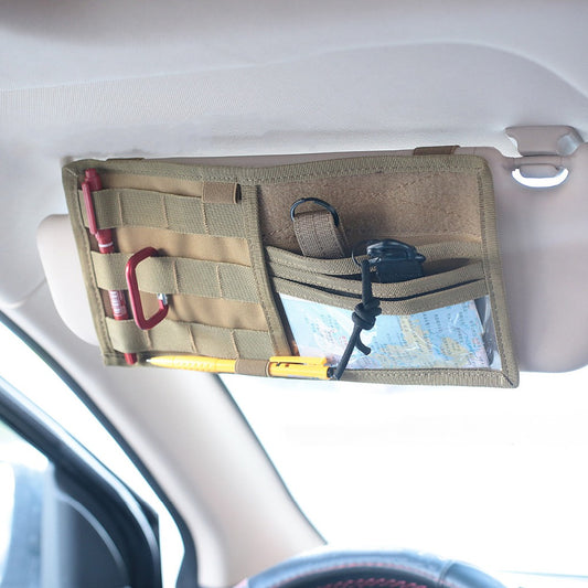 Car Sunshade Tactical Storage Bag Visor Panel Holder Auto Accessories