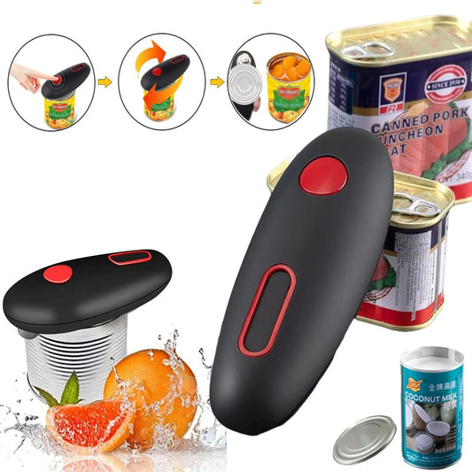 Electric Can Opener Automatic Jar Bottle Machine One Touch Portable Kitchen