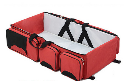 Multi function Mommy bag type baby portable bed folding sleeping basket outdoors