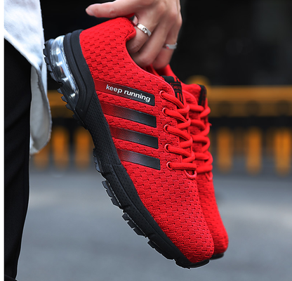 Selling couple sports shoes breathable mesh outdoor men and women running