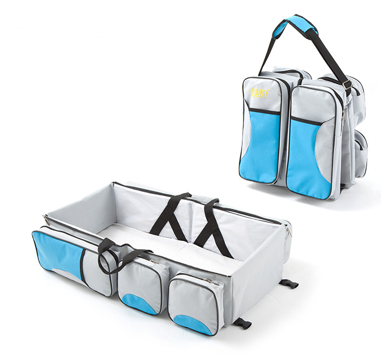 Multi function Mommy bag type baby portable bed folding sleeping basket outdoors