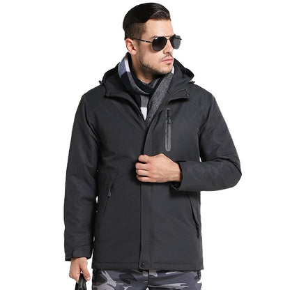 Men Women Winter Thick USB Heating Cotton Jacket Outdoor Waterproof Windbreaker