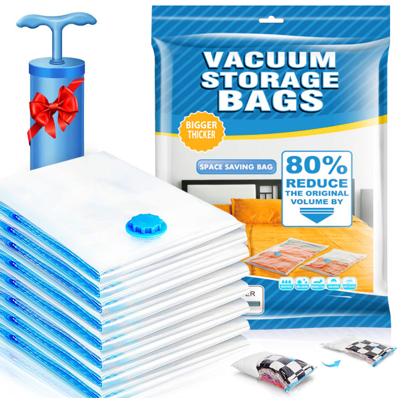 Vacuum Bag Storage W Valve Home Organizer Fold