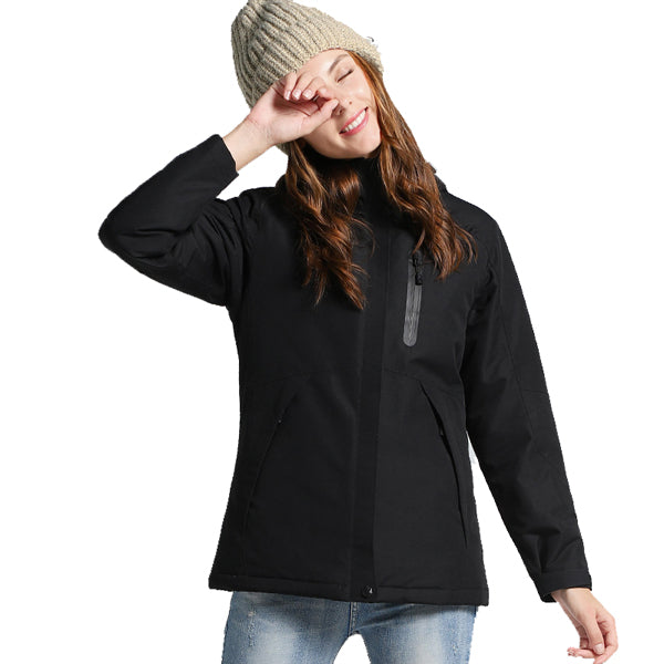 Men Women Winter Thick USB Heating Cotton Jacket Outdoor Waterproof Windbreaker