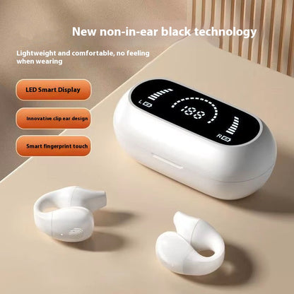 Ear Clip Bone Conduction Headphone Bluetooth-compatible 5.2 HIFI Wireless