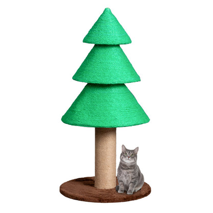 31.5in Christmas Tree Cat Scratcher, Scratching Post For Indoor Cats, Large