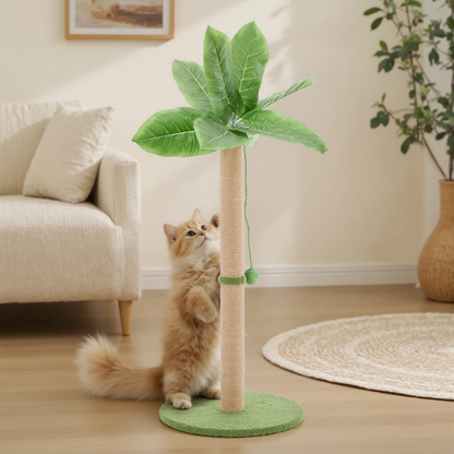 Cat Scratching Post, 33 Scratcher Tall Posts With Dangling Ball For Indoor Cats