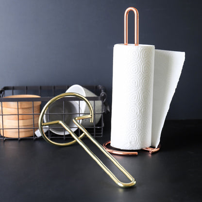 Nordic Style Stainless Steel Rose Gold Towel Storage Rack Tissue Holder Home