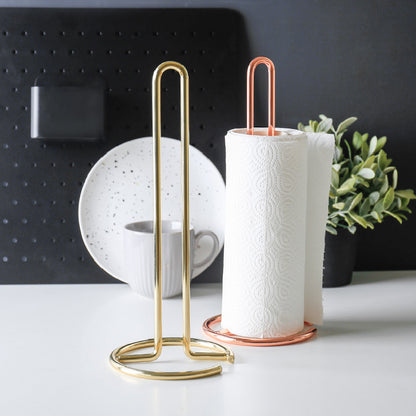 Nordic Style Stainless Steel Rose Gold Towel Storage Rack Tissue Holder Home