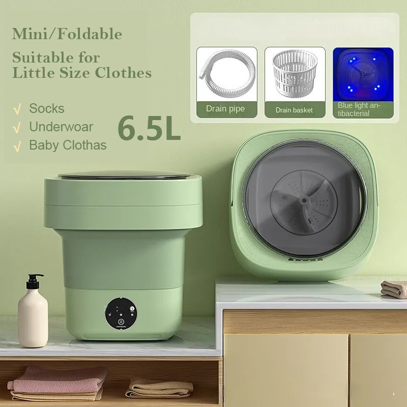 Mini Foldable Washing Machine Portable Socks Underwear Panties Big Capacity 3