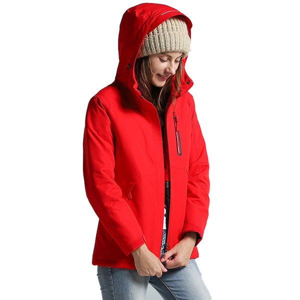 Men Women Winter Thick USB Heating Cotton Jacket Outdoor Waterproof Windbreaker