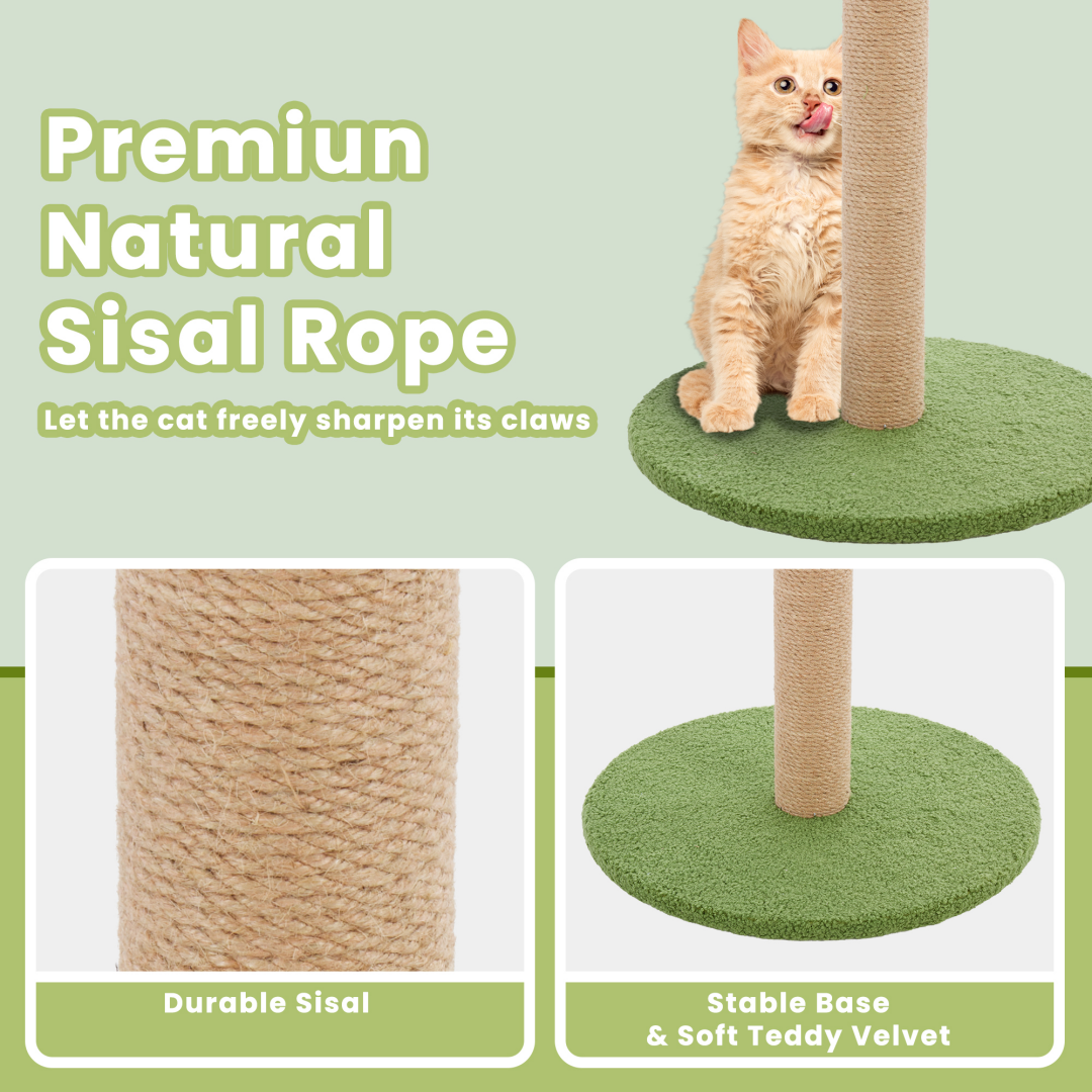 Cat Scratching Post, 33 Scratcher Tall Posts With Dangling Ball For Indoor Cats